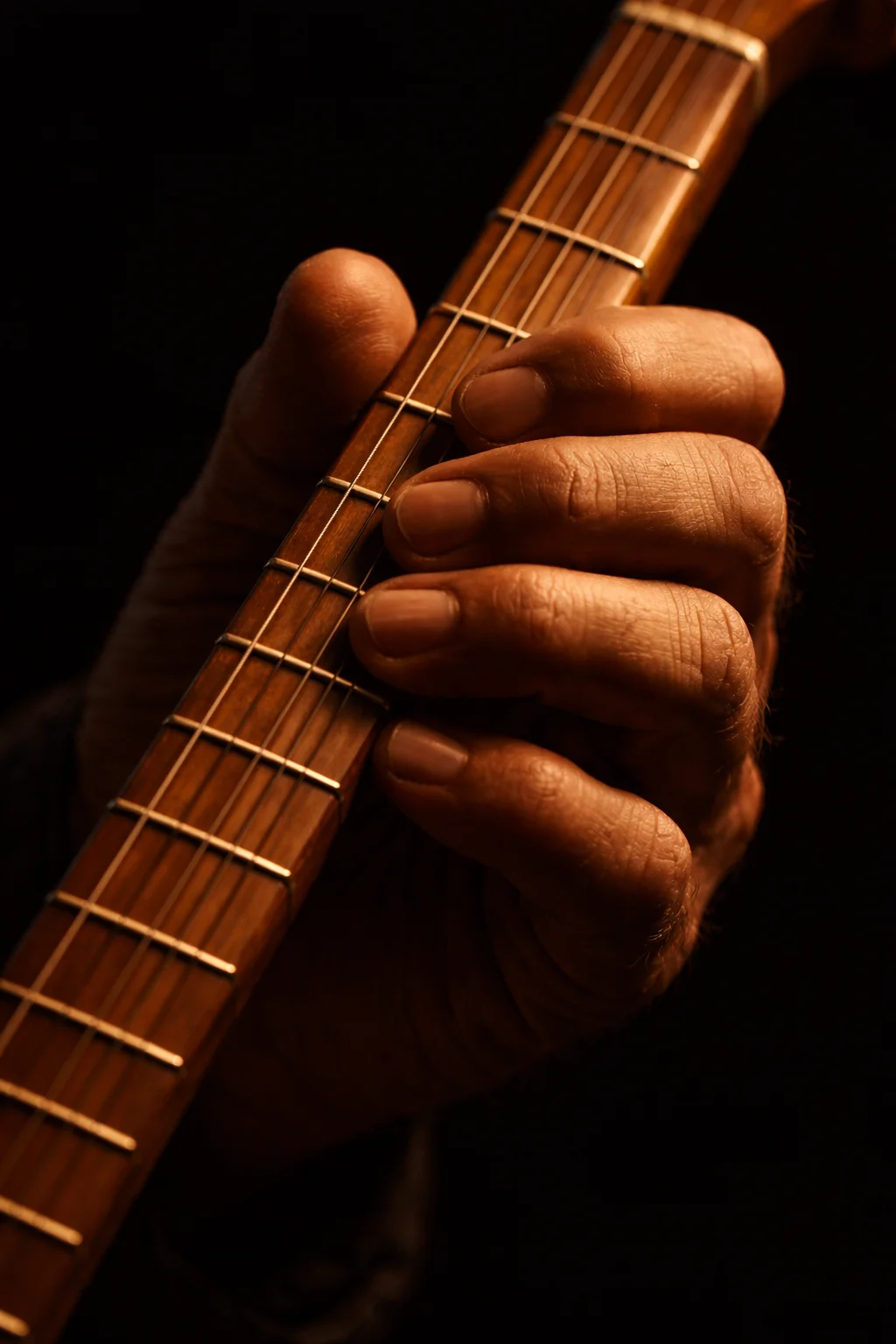 Saz playing hand